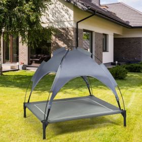 35.5" x 32" Dog Cot with UV Protection Canopy Shade
