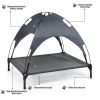 35.5" x 32" Dog Cot with UV Protection Canopy Shade