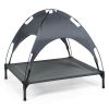 35.5" x 32" Dog Cot with UV Protection Canopy Shade
